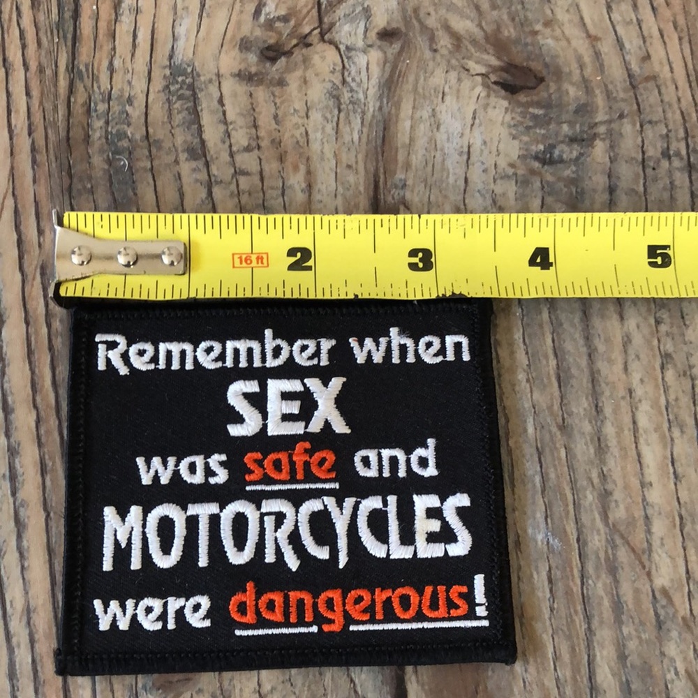 Jacket Patch, Motorcycle, Black, (3.5"x 3")